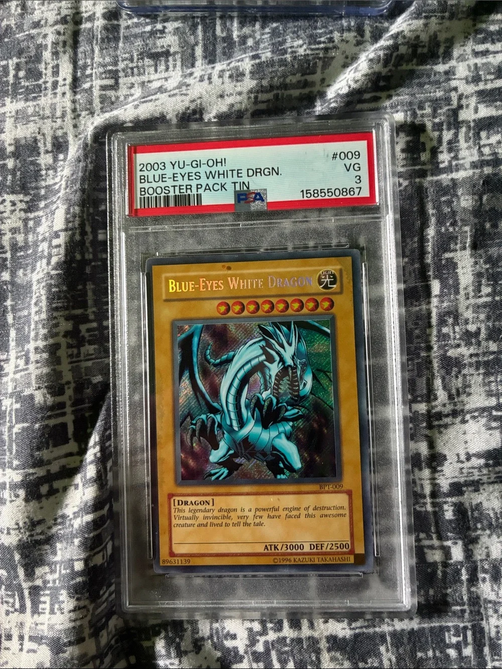 Blue-Eyes White Dragon Graded Trading Card - Blue